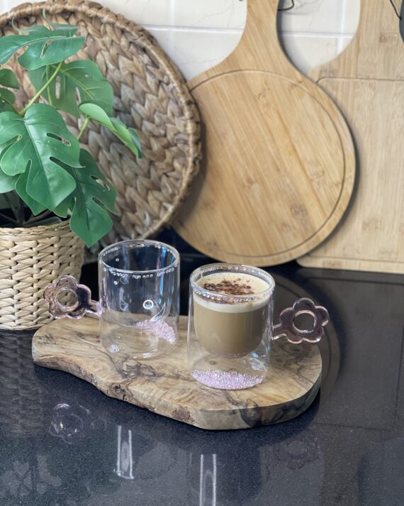 فنجان نسكافيه دبل جلاس سعة 200 مل 🌸