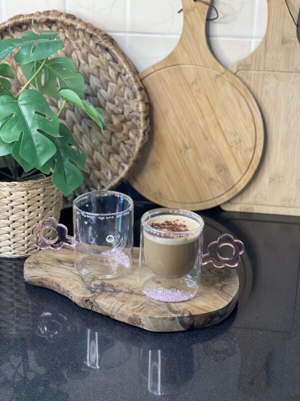 فنجان نسكافيه دبل جلاس سعة 200 مل 🌸 - Image 2